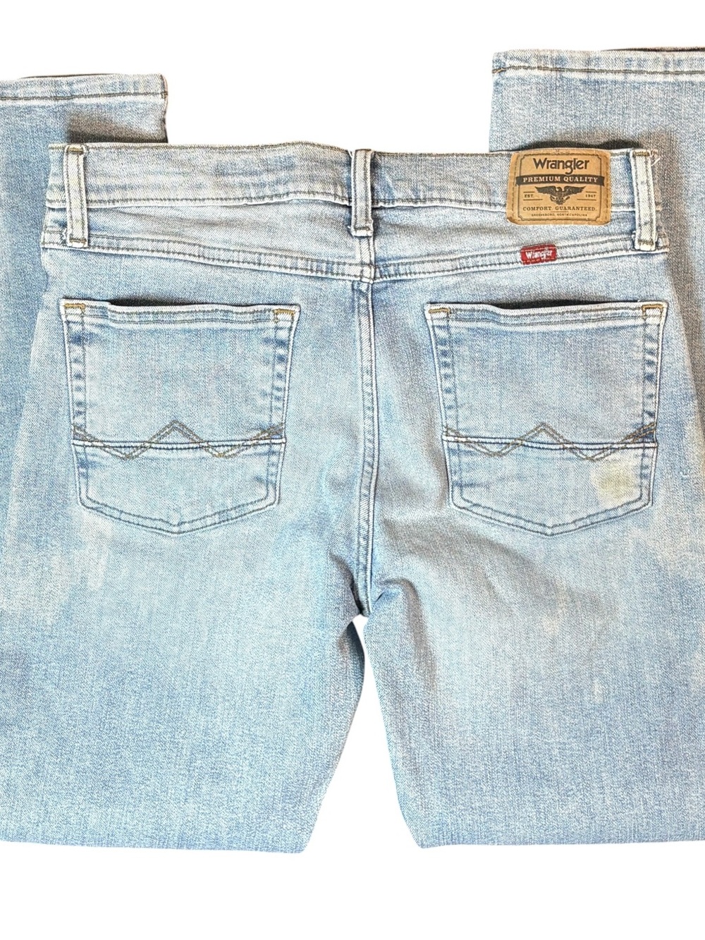 Wrangler Slim Straight Light Wash Stretch Jeans 32x30